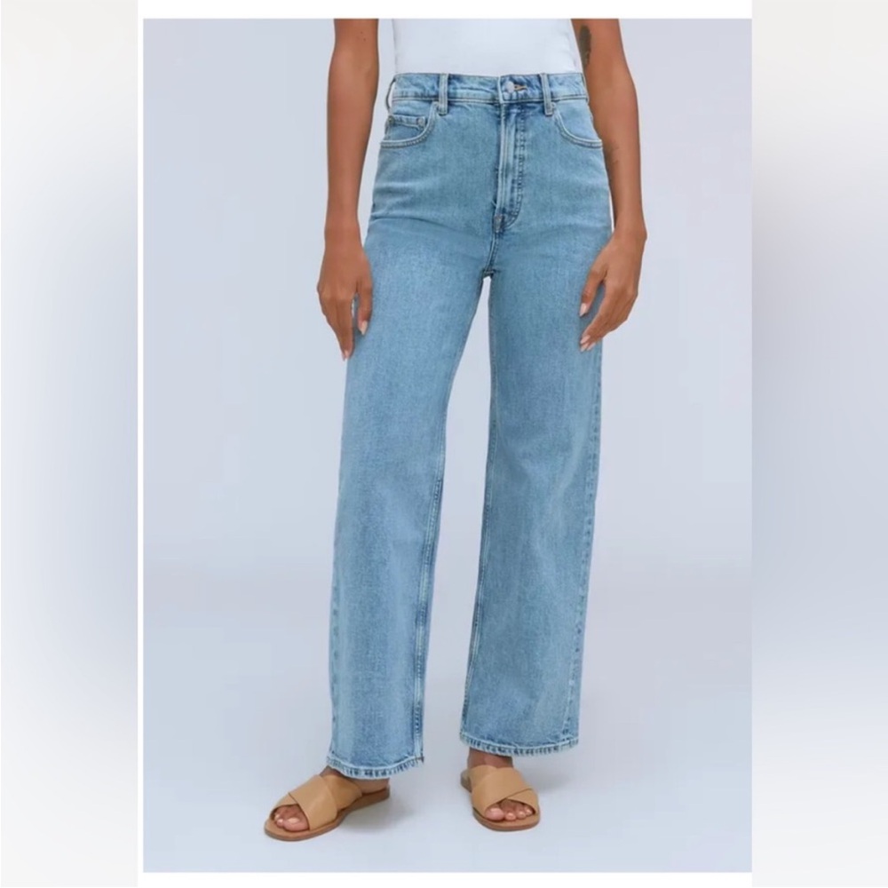 Everlane Light Wash Wide Leg Jeans